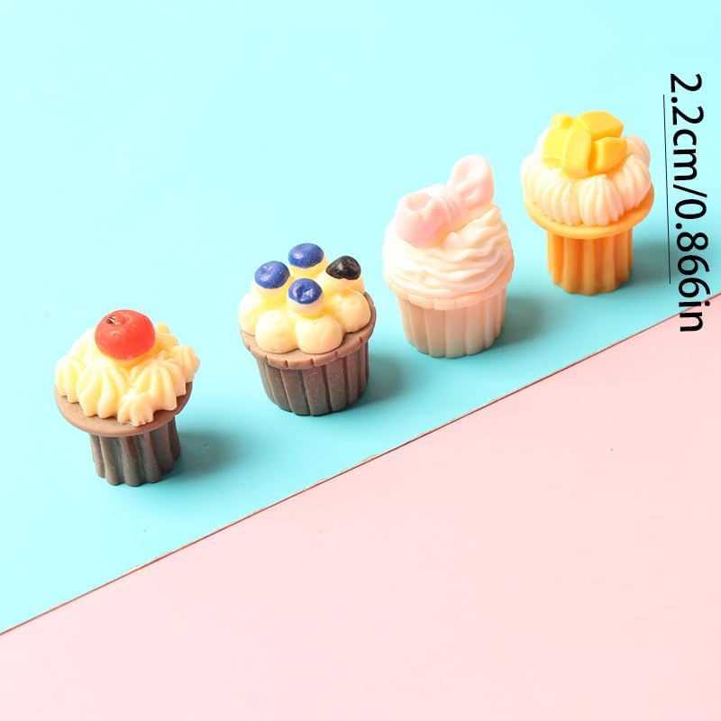 NOIAFZY 20PCS Cupcake-Shaped Resin Pendants - Image 3